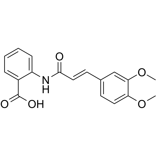 Tranilast Chemical Structure Tranilast(Synonyms: 曲尼司特; MK-341; SB 252218)