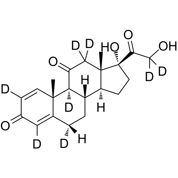 Prednisone-d8 Chemical Structure Prednisone-d8(Synonyms: Dehydrocortisone-d8)