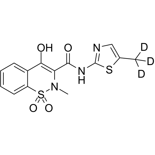 Meloxicam-d3-1 Chemical Structure Meloxicam-d3-1(Synonyms: 美洛昔康 d3-1)