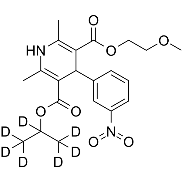 Nimodipine-d7 Chemical Structure Nimodipine-d7(Synonyms: 尼莫地平 d7)