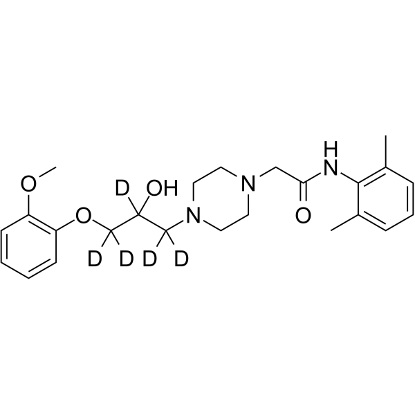 Ranolazine-d5(Synonyms: CVT 303-d5;  RS 43285-003-d5)