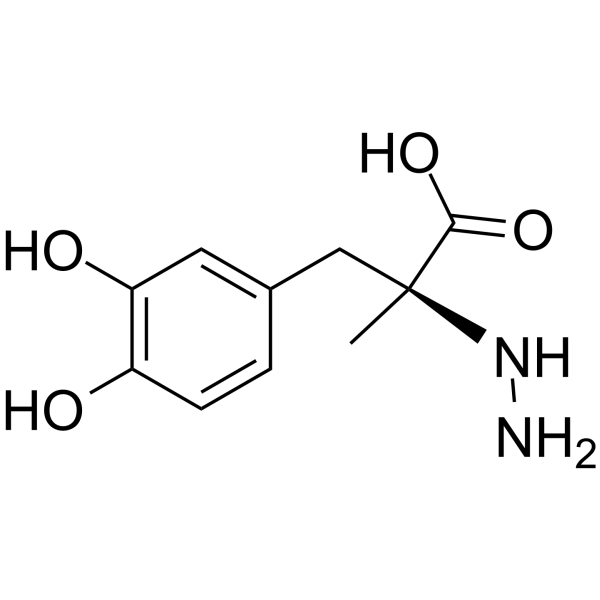 Carbidopa Chemical Structure Carbidopa(Synonyms: 卡比多巴; (S)-(-)-Carbidopa)