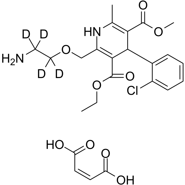 Amlodipine-1,1,2,2-d4 maleate(Synonyms: 氨氯地平 d4 (马来酸盐))