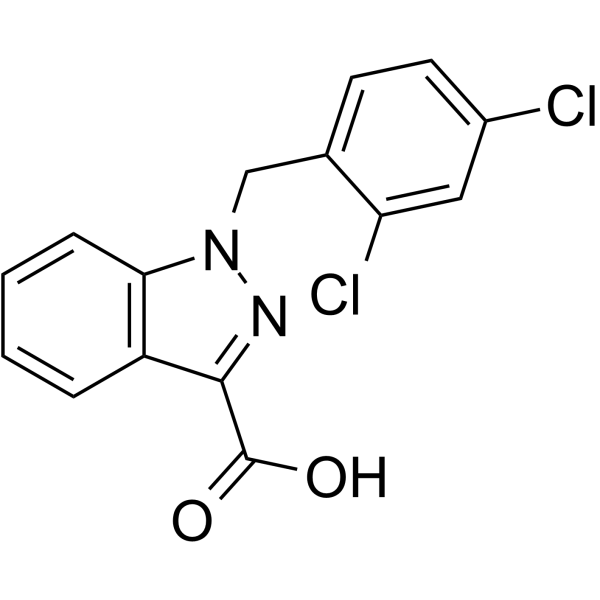 Lonidamine(Synonyms: 氯尼达明; AF-1890;  Diclondazolic Acid;  DICA)
