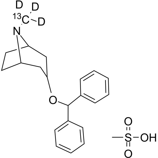 Benztropine-13C,d3 mesylate Chemical Structure Benztropine-13C,d3 mesylate