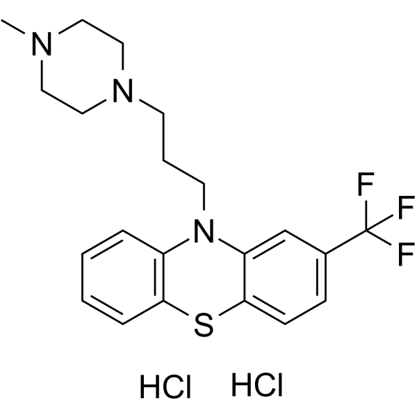 Trifluoperazine dihydrochloride(Synonyms: 盐酸三氟拉嗪；甲哌氟丙嗪；三氟吡拉嗪)