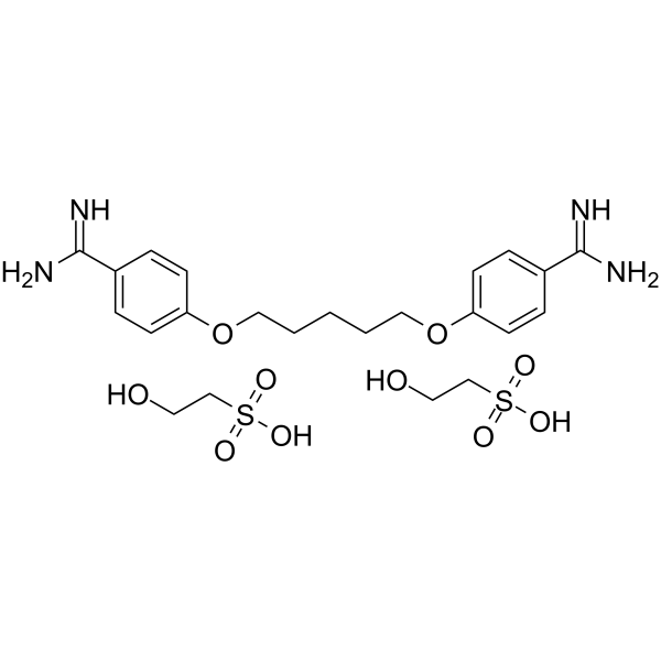 Pentamidine isethionate(Synonyms: 喷他脒羟乙磺酸盐; MP-601205 isethionate)