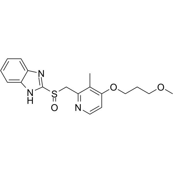 Rabeprazole Chemical Structure Rabeprazole(Synonyms: 雷贝拉唑; LY307640)