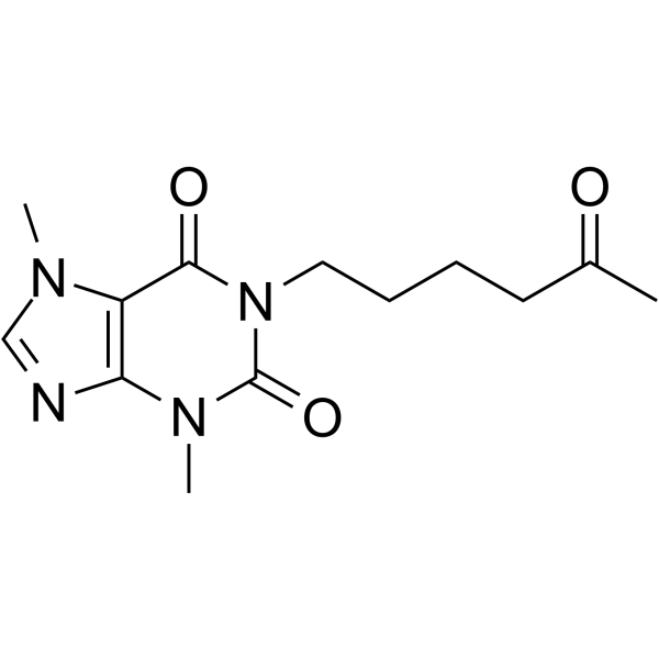 Pentoxifylline(Synonyms: 己酮可可碱; BL-191;  PTX;  Oxpentifylline)
