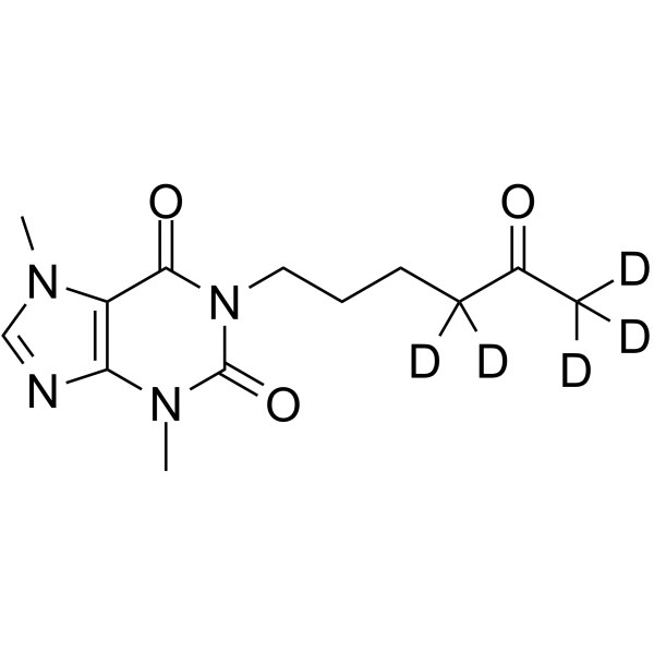 Pentoxifylline-4′,4′,6′,6′,6′-d5(Synonyms: 己酮可可碱 d5)
