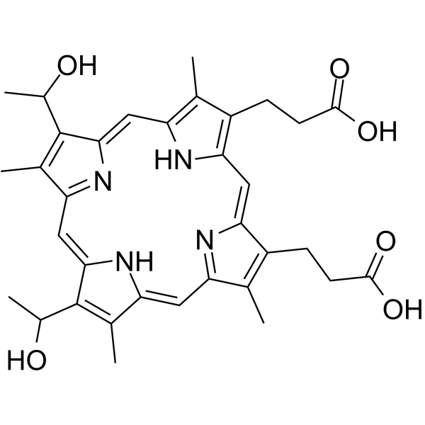 Hematoporphyrin(Synonyms: 血卟啉; Hematoporphyrin IX)