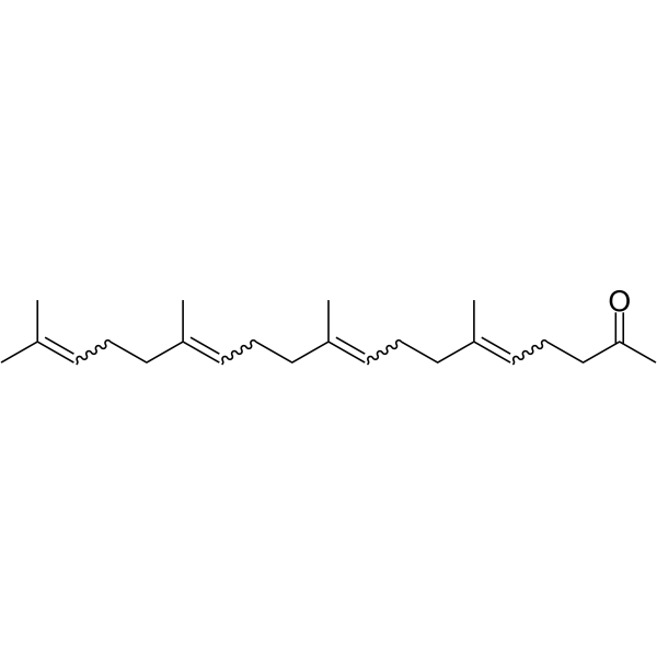 Teprenone Chemical Structure Teprenone(Synonyms: 替普瑞酮; Geranylgeranylacetone)
