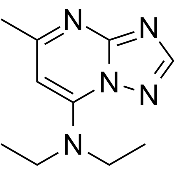 Trapidil Chemical Structure Trapidil(Synonyms: 唑嘧胺; AR-12008)