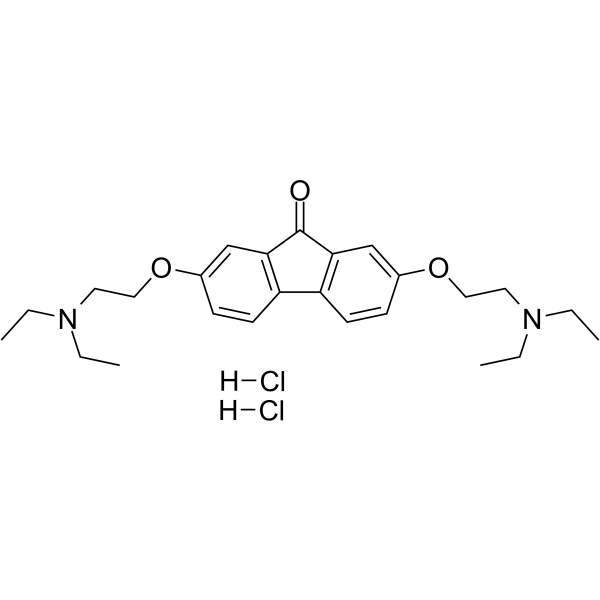 Tilorone dihydrochloride(Synonyms: 盐酸替洛隆；梯洛龙二盐酸盐；替洛隆二盐酸盐；盐酸梯洛龙)