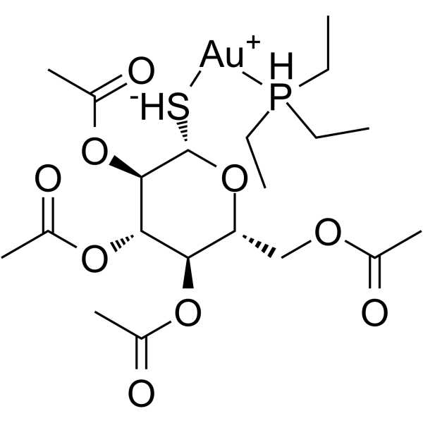 Auranofin Chemical Structure Auranofin(Synonyms: 醋硫葡金; SKF-39162)