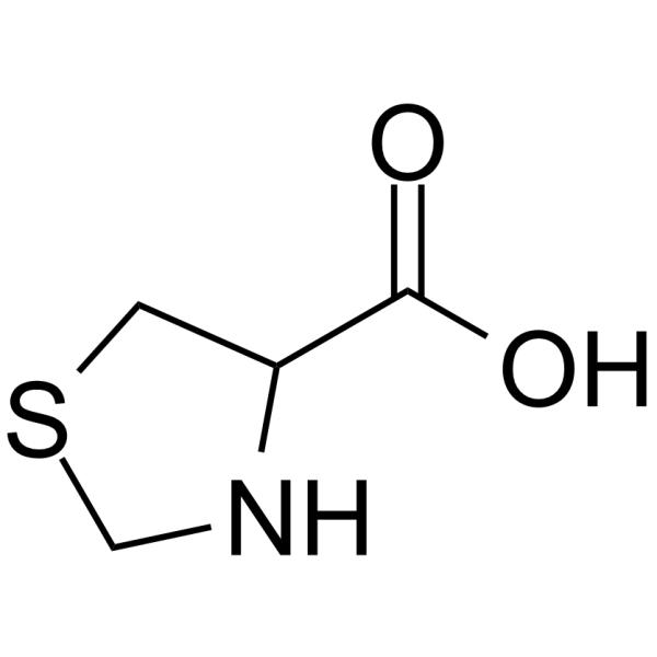 Timonacic Chemical Structure Timonacic(Synonyms: 1,3-Thiazolidine-4-carboxylic acid)