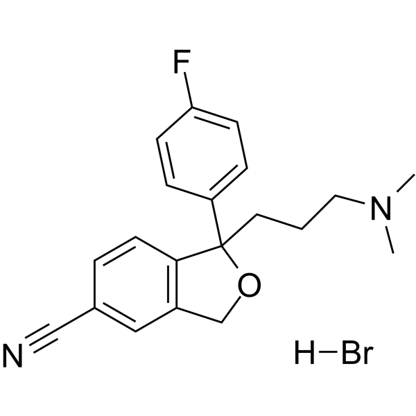 Citalopram hydrobromide(Synonyms: 氢溴酸西酞普兰; (±)-Citalopram hydrobromide;  Lu 10-171)