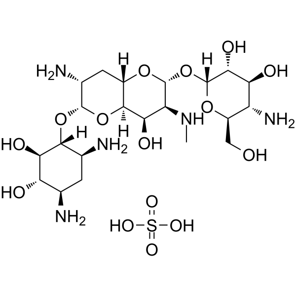 Apramycin sulfate Chemical Structure Apramycin sulfate(Synonyms: 硫酸安普霉素; Nebramycin II sulfate)