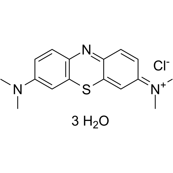 Methylene blue trihydrate Chemical Structure Methylene blue trihydrate(Synonyms: 亚甲蓝三水合物; C.I. Basic Blue 9 trihydrate)