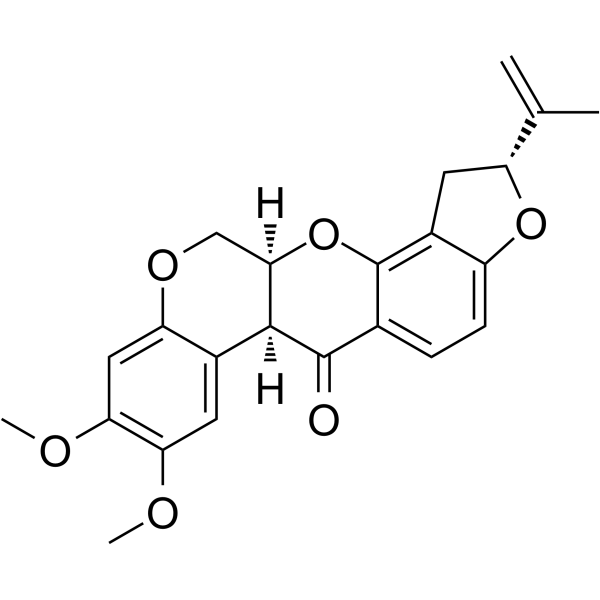 Rotenone Chemical Structure Rotenone(Synonyms: 鱼藤酮)