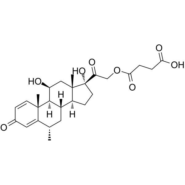 Methylprednisolone succinate(Synonyms: 甲基泼尼松龙琥珀酸酯; Methylprednisolone hydrogen succinate)
