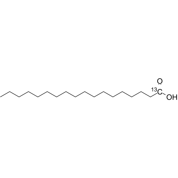 Stearic acid-1-13C Chemical Structure Stearic acid-1-13C(Synonyms: 硬脂酸 1-13C)