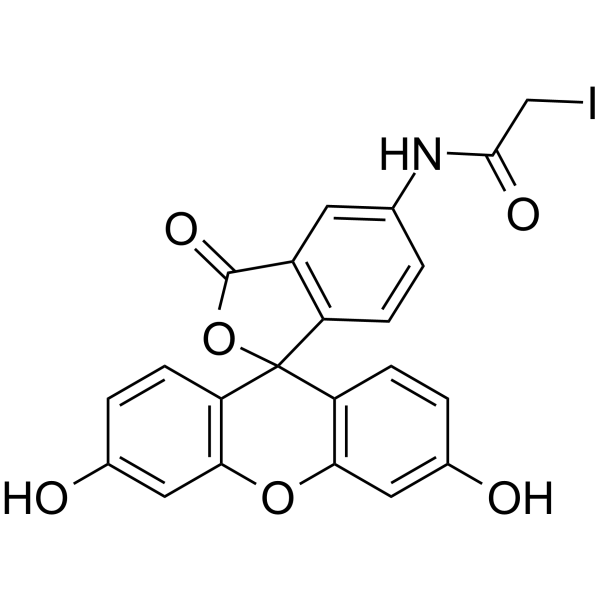 5-IAF Chemical Structure 5-IAF(Synonyms: 5-碘乙酰氨基荧光素; 5-Iodoacetamidofluorescein)