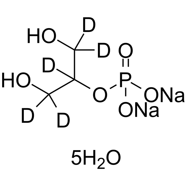 Glycerophosphate-d5 disodium pentahydrate Chemical Structure Glycerophosphate-d5 disodium pentahydrate(Synonyms: 五水β-甘油磷酸钠 d5 (二钠五水合物))