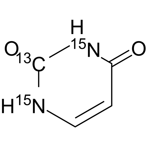 Uracil-13C2,15N2 Chemical Structure Uracil-13C2,15N2(Synonyms: 尿嘧啶 13C2,15N2)