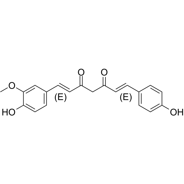 Demethoxycurcumin(Synonyms: 去甲氧基姜黄素; Curcumin II;  Desmethoxycurcumin;  Monodemethoxycurcumin)