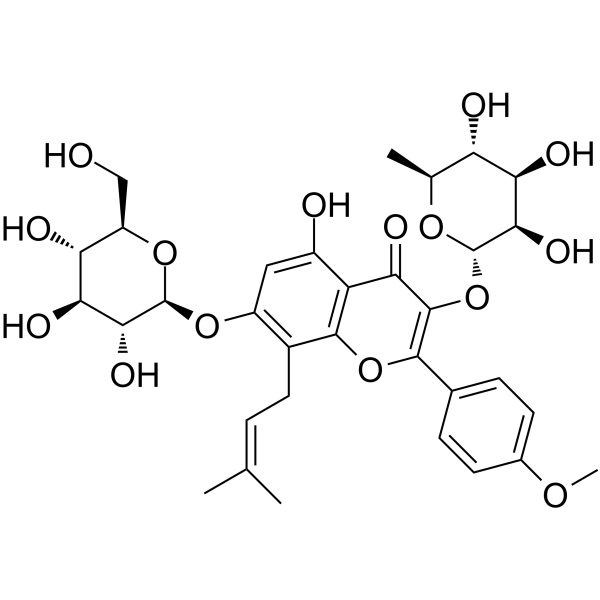 Icariin(Synonyms: 淫羊藿甙; Ieariline)