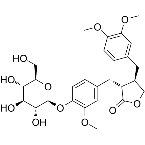 Arctiin(Synonyms: 牛蒡子苷; Arctii;  NSC 315527;  Arctigenin-4-glucoside)