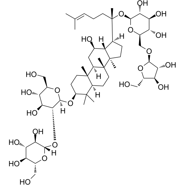 Ginsenoside Rc Chemical Structure Ginsenoside Rc(Synonyms: 人参皂苷 Rc; Panaxoside Rc)