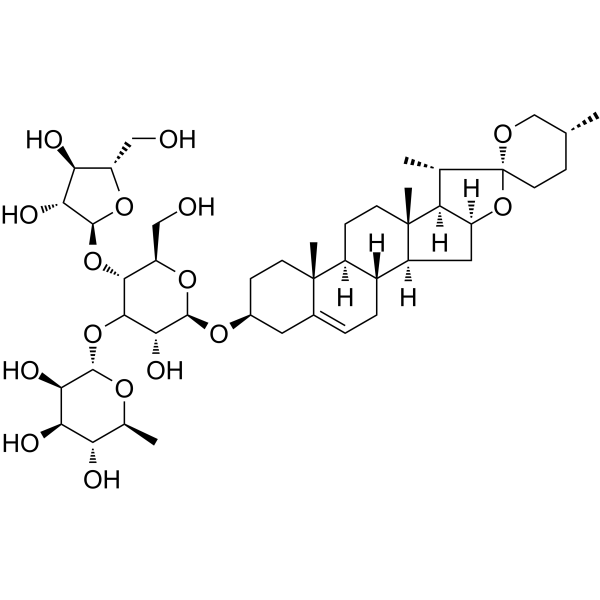 Polyphyllin II Chemical Structure Polyphyllin II(Synonyms: 重楼皂苷 II)