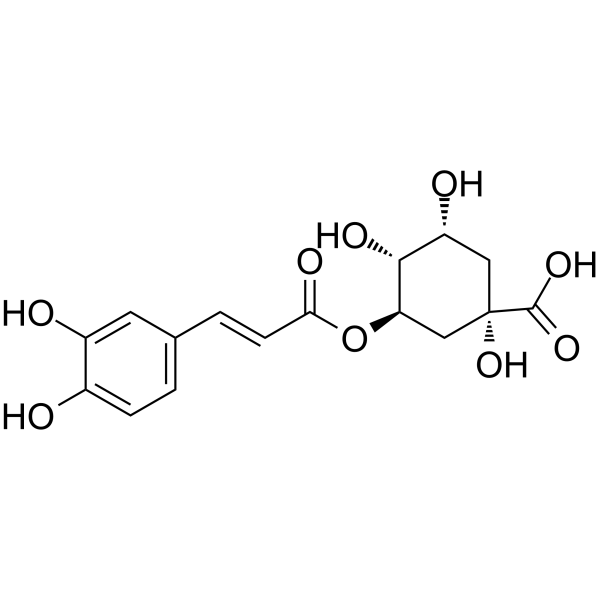 Chlorogenic acid(Synonyms: 绿原酸; 3-O-Caffeoylquinic acid;  Heriguard;  NSC-407296)