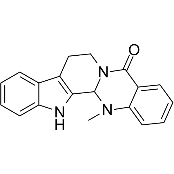 (±)-Evodiamine Chemical Structure (±)-Evodiamine(Synonyms: (±)-吴茱萸碱)
