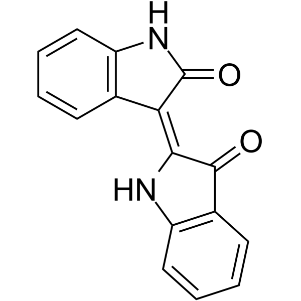 Indirubin(Synonyms: 靛玉红; Couroupitine B;  Indigo red;  Indigopurpurin)