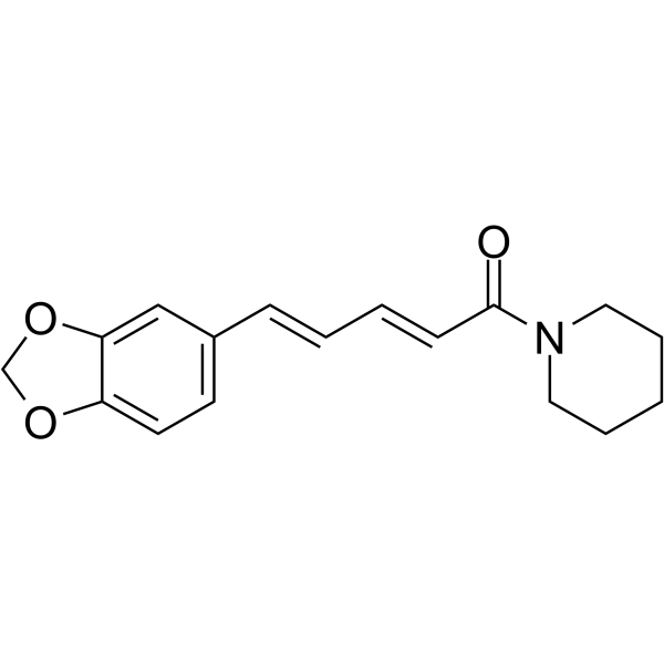 Piperine(Synonyms: 胡椒碱; Bioperine;  1-Piperoylpiperidine)