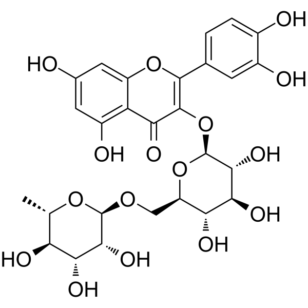 Rutin(Synonyms: 芦丁; Rutoside;  Quercetin 3-O-rutinoside)