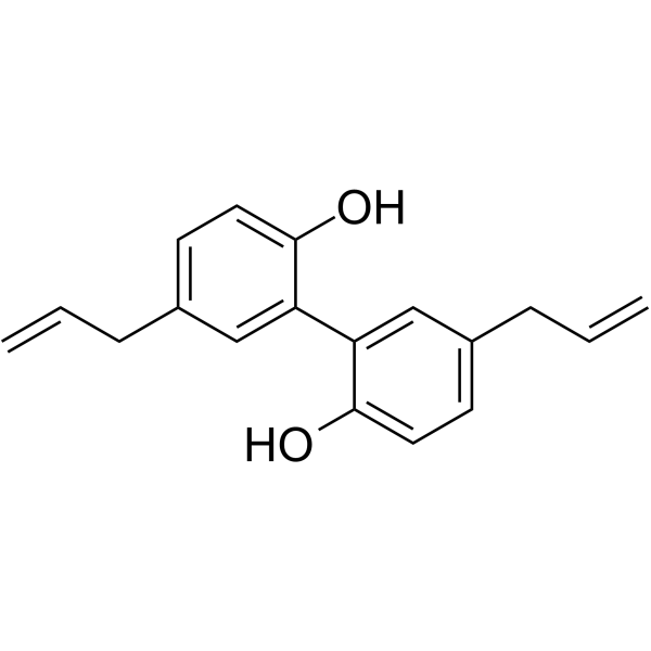 Magnolol Chemical Structure Magnolol(Synonyms: 厚朴酚)