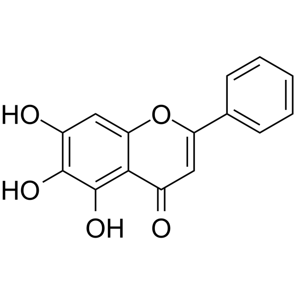 Baicalein Chemical Structure Baicalein(Synonyms: 黄芩素; 5,6,7-Trihydroxyflavone)