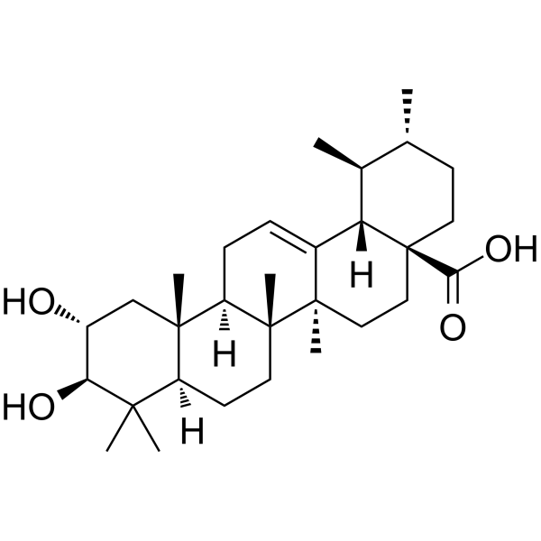 Corosolic acid Chemical Structure Corosolic acid(Synonyms: 科罗索酸; Colosolic acid)