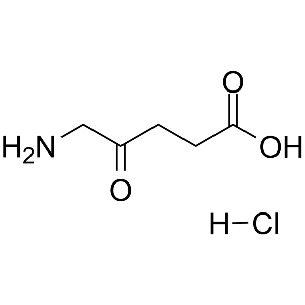 5-Aminolevulinic acid hydrochloride(Synonyms: 5-氨基乙酰丙酸盐酸盐; 5-ALA hydrochloride; δ-Aminolevulinic acid hydrochloride; 5-Amino-4-oxopentanoic acid hydrochloride)