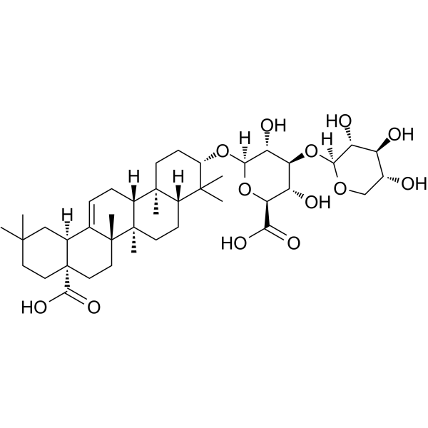 Momordin Ic Chemical Structure Momordin Ic(Synonyms: 地肤子皂苷Ic)