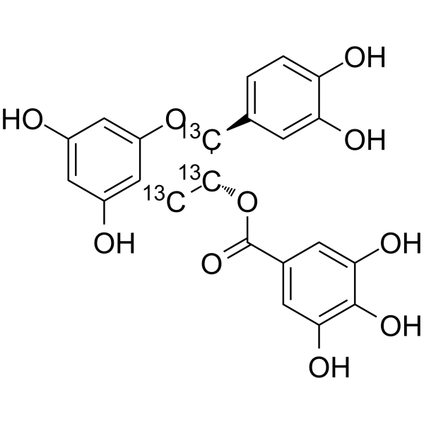 (+/-)-Catechin Gallate-13C3 Chemical Structure (+/-)-Catechin Gallate-13C3(Synonyms: 儿茶素没食子酸酯 13C3)