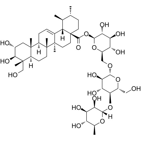 Asiaticoside Chemical Structure Asiaticoside(Synonyms: 积雪草苷)