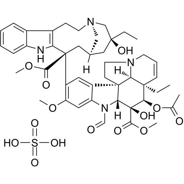 Vincristine sulfate(Synonyms: 硫酸长春新碱; Leurocristine sulfate; NSC-67574 sulfate; 22-Oxovincaleukoblastine sulfate)