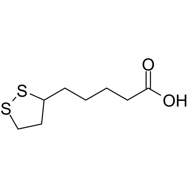α-Lipoic Acid(Synonyms: α-硫辛酸; Thioctic acid;  (±)-α-Lipoic acid;  DL-α-Lipoic acid)