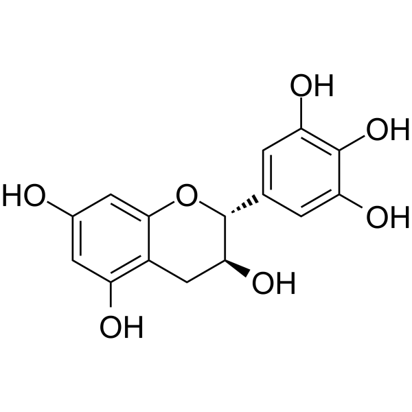 (+)-Gallocatechin Chemical Structure (+)-Gallocatechin