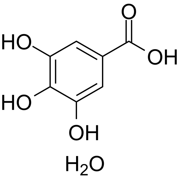 Gallic acid hydrate(Synonyms: 没食子酸-水合物; 3,4,5-Trihydroxybenzoic acid hydrate)